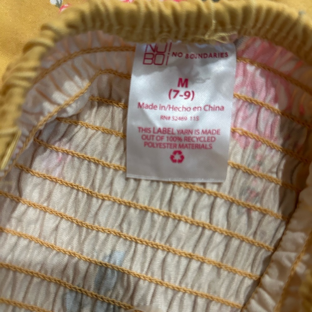 No Boundaries Mustard and White/pink floral dress